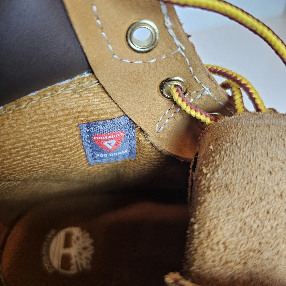 Timberland Premium 6 Inch Waterproof Boots Wheat Nubuck Size 7 Womens Junior 5 - Picture 10 of 10